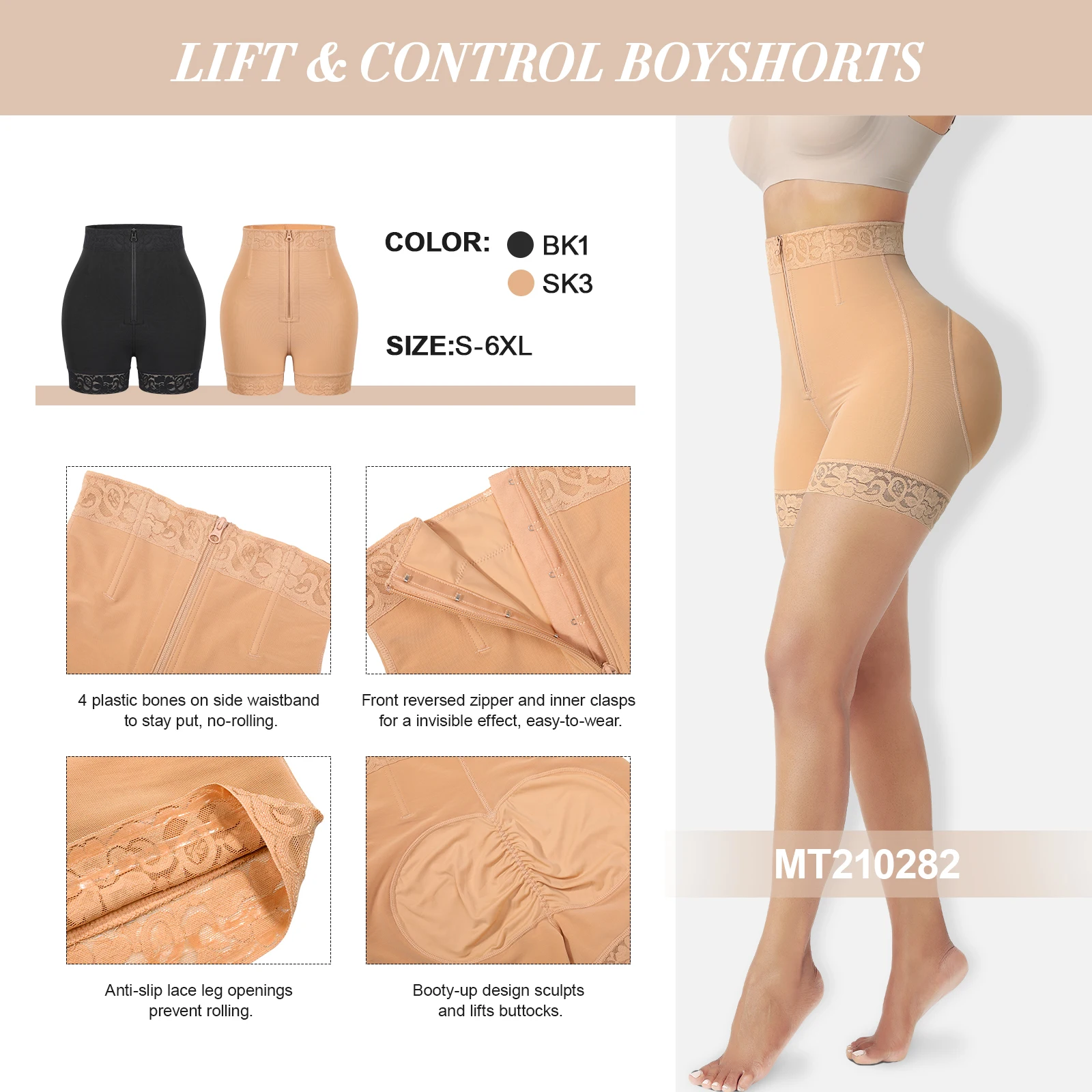 Hexin Shapewear Verified Pro wholesale ladies high waist tummy trimmer control butt enhancer bbl shapers shorts shapewear for women