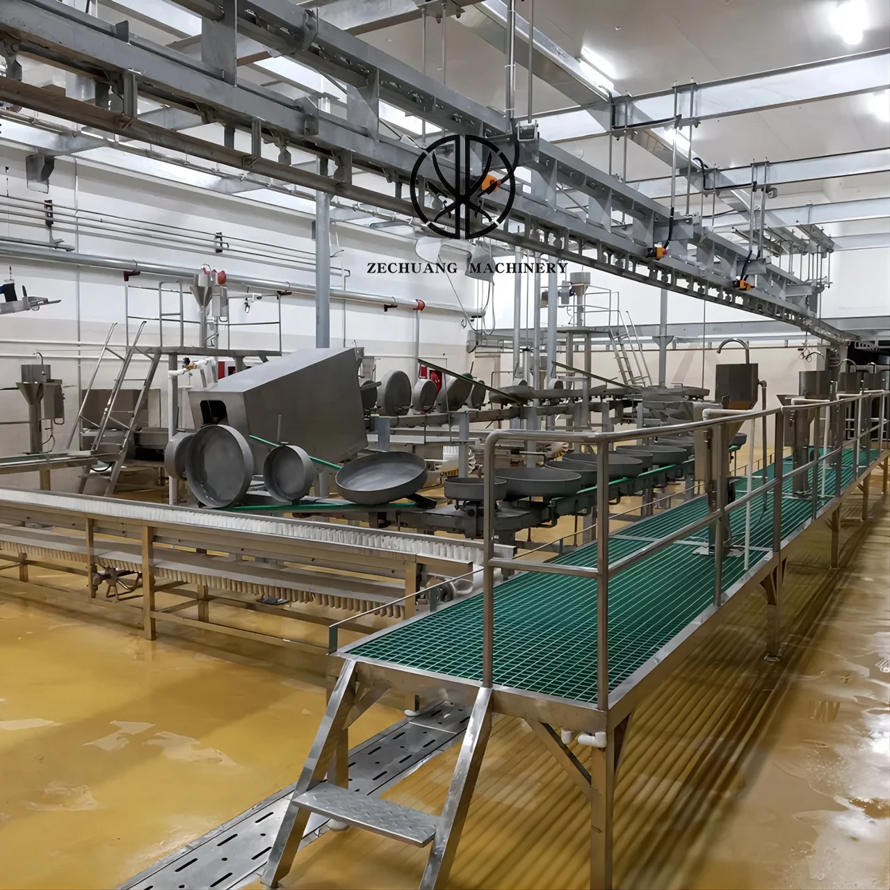 Mutton Butcher Meat Process Slaughter Line Carcass Conveyor For Pre-Stripping Full Anatomical Conveyor Line Sheep Slaughterhouse