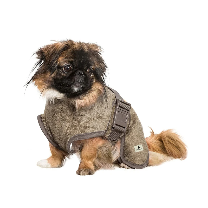 Wholesale Custom Factory Large Washable Luxury  Designer Water Absorbent Pet Dog Drying Coat Clothes