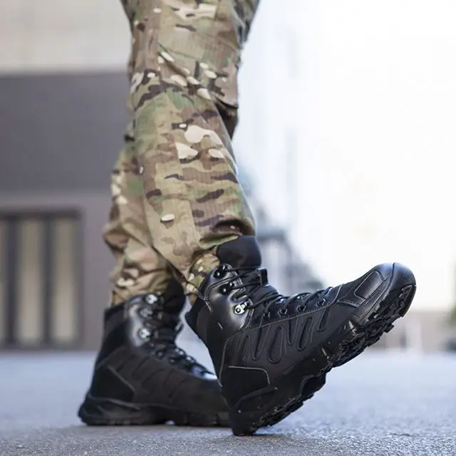 
Factory direct sale low quality microfiber upper delta high-top combat fans outdoor tactical shoes and boots 