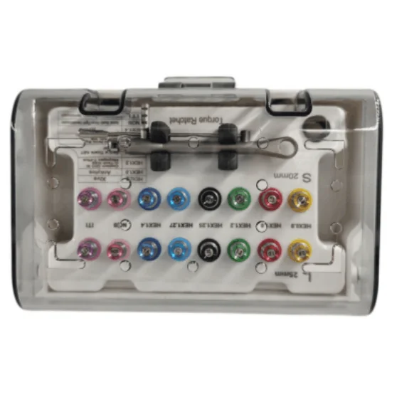 Dental Implant Torque Wrench Screw Removal Kit With 16 Screw Driver/Ratchet Drive Dental Implant Repair Tool