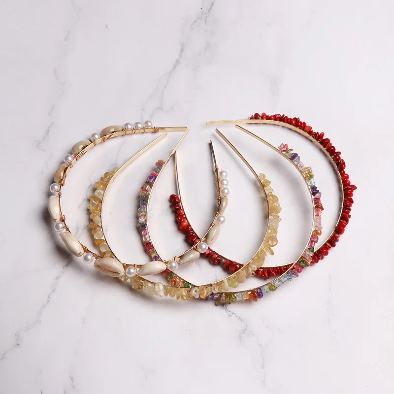 Модные аксессуары для волос, милая маленькая повязка на голову с камнями