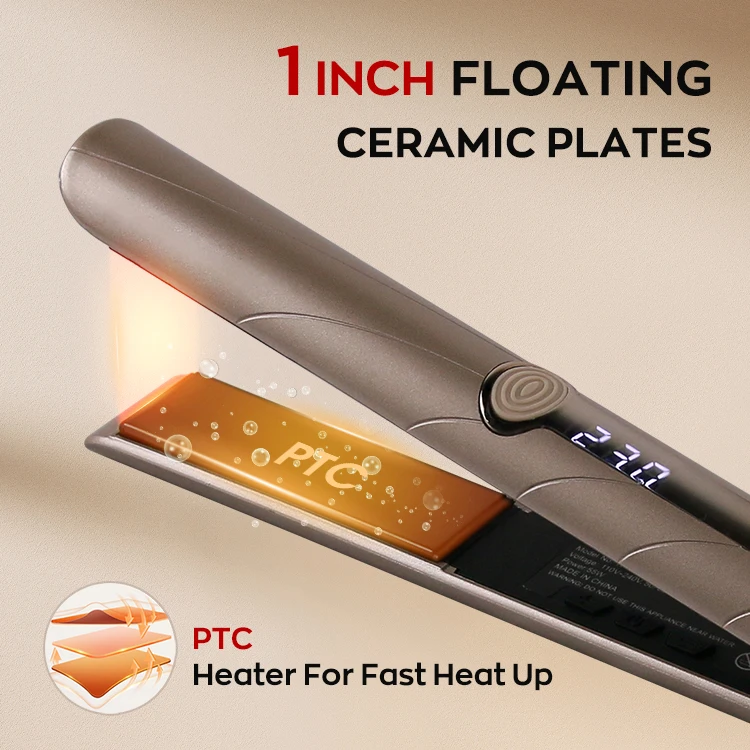 Most popular Fast Hair Straightener Professional Salon LCD Hair Straightener 230F 450F 7.2m professional hair straightener