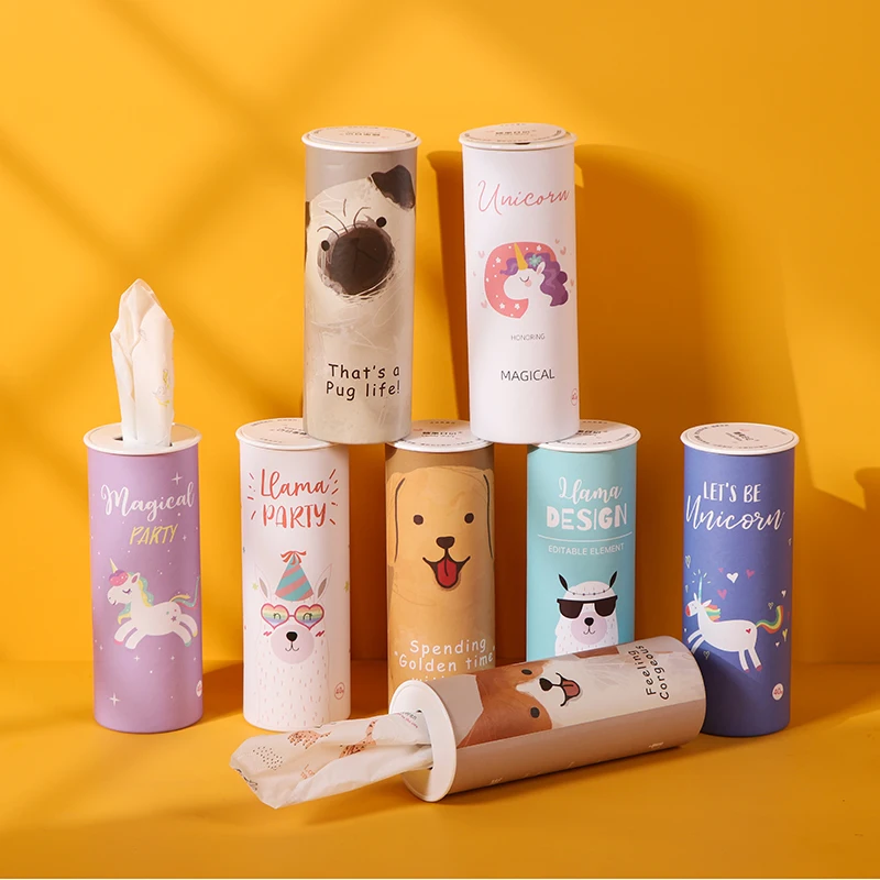 High quality custom design printed luxury tea coffee honey tissue paper packaging cardboard cylinder round paper tube gift box