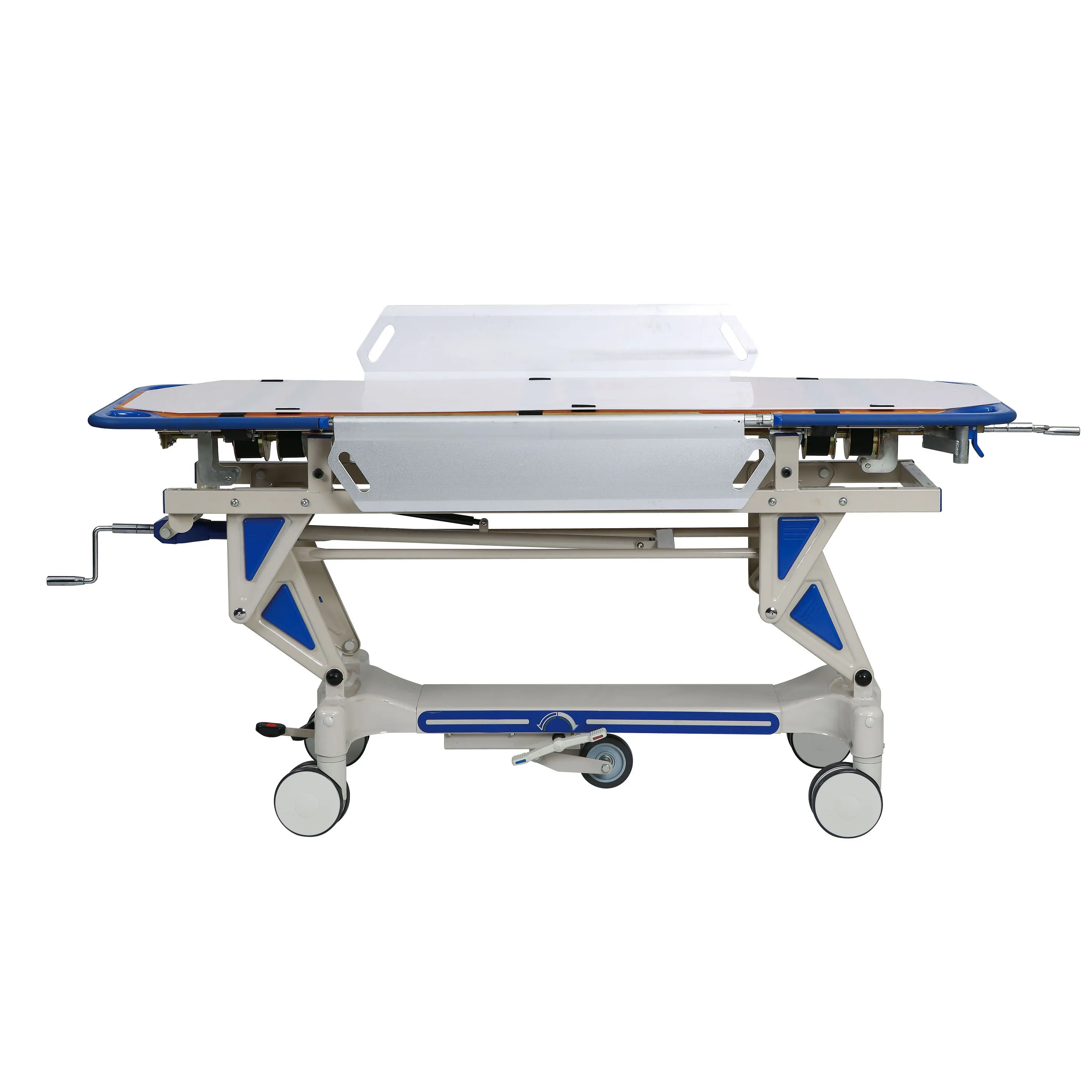 Hot Sale Medical Emergency Stretcher ABS Patient Transfer Stretcher Folding Medical Stretcher Patient Transport Trolley