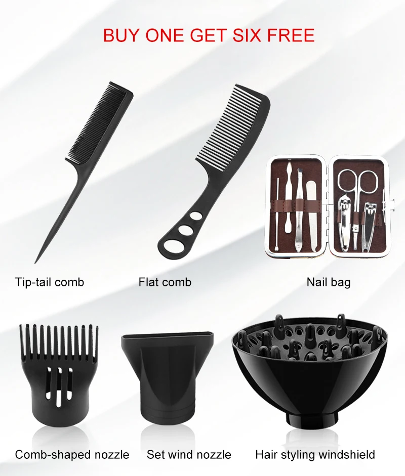 Горячая Распродажа профессиональный электрический фен для волос с двигателем переменного тока 220 В высокая скорость мощность 1000 Вт набор