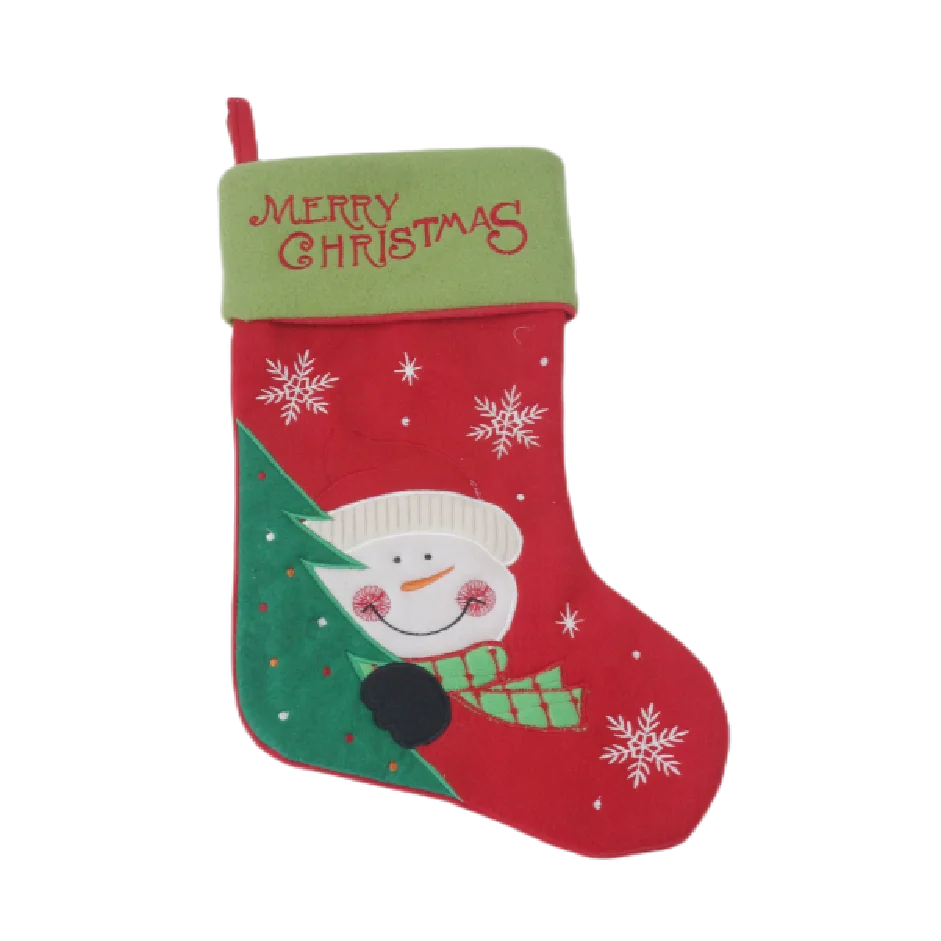 New Fashion Custom design high quality promotional Wholesale Red Christmas hanging decoration gift socks
