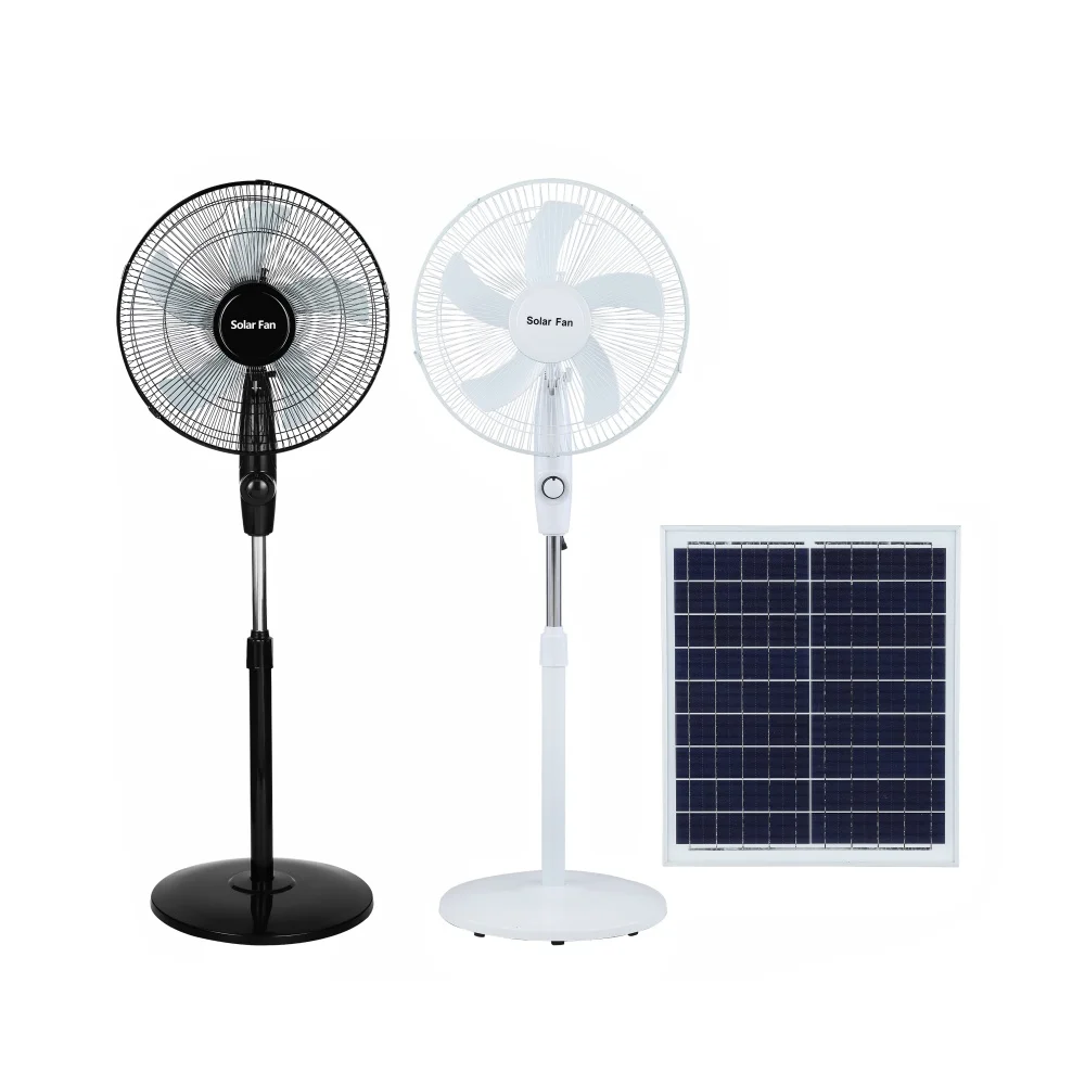 12v 24v Dc Ac Solar Rechargeable Fan solar fan with panel and battery 15w 20w 25w solar fans for home