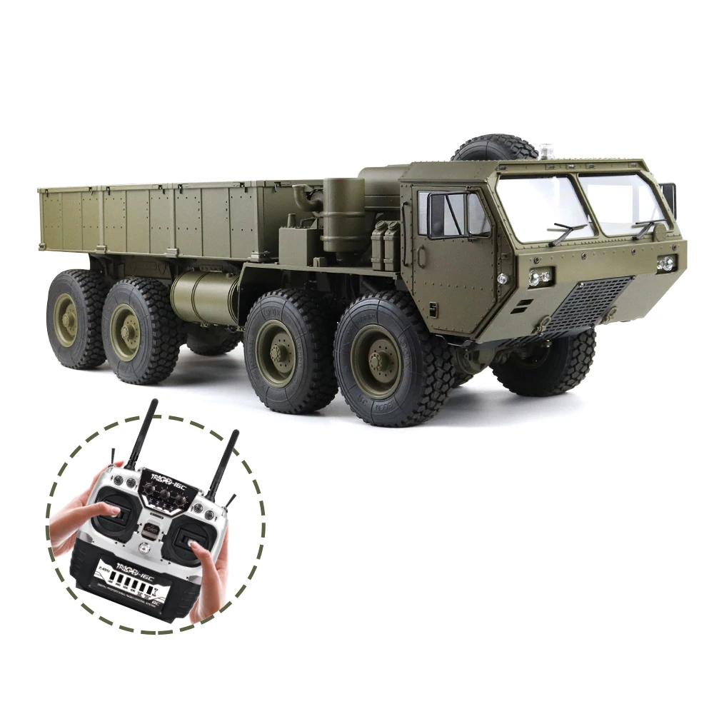 Радиоуправляемые военные грузовики HG-P801 Профессиональный акустико-оптический 8-канальный грузовик с дистанционным управлением со светом и звуком