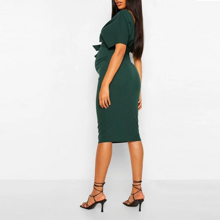 OEM elegant designer  wholesale work pregnant women clothes plus size  casual maternity dresses