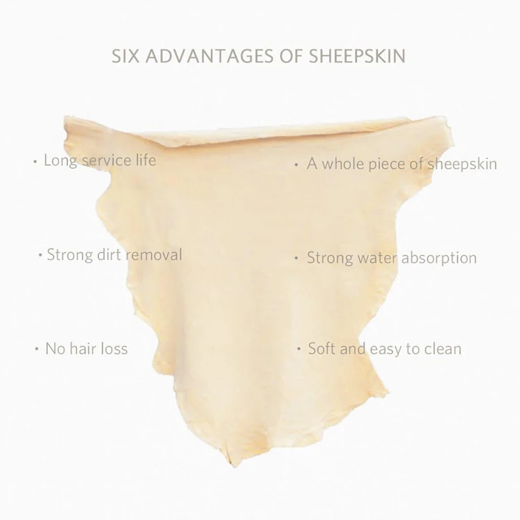 Natural Shammy Super Absorbent Real Leather Lint Streak Free Esun Chamois Drying Cloth Towel For Car Wash Auto Detailing