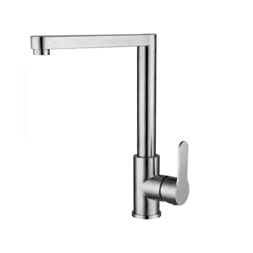 Everstrong Z2006 stainless steel square 304 kitchen skin mixer faucet with cold and hot water function