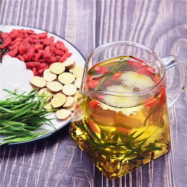 Mingmu fire removing tea eye nourishing and eye protecting tea dry chrysanthemum medlar carnation flower and grass tea