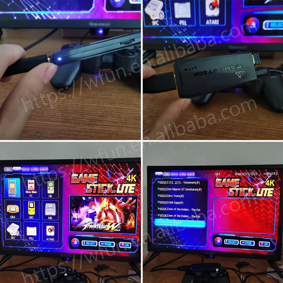 Игровая консоль WFUN M8 Lite 10000 игр 4K 2 4 ГГц беспроводной контроллер для эмулятора PS1/SNES