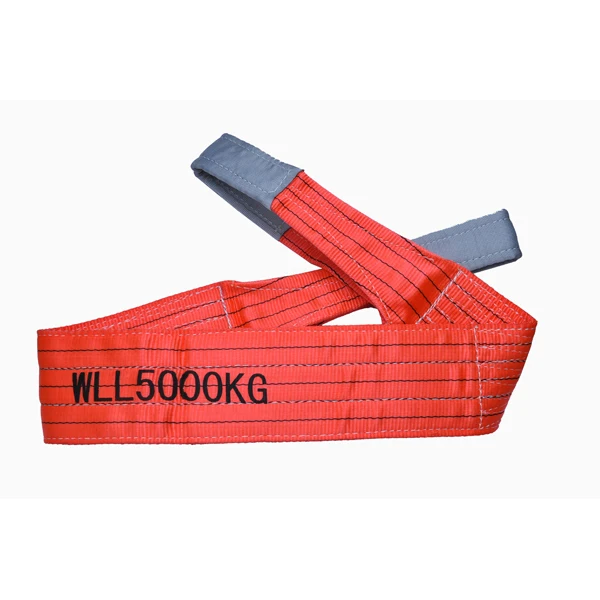 Safety Factor 7:1 5 Ton 1-20 Meter Polyester Flat Webbing Sling Lifting Web Slings With GS, CE certificate
