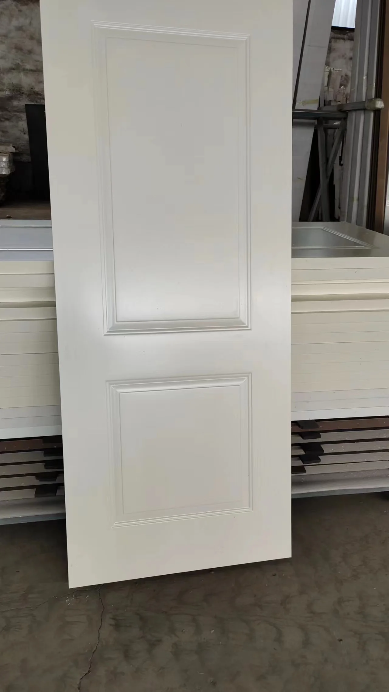 economic melamine PVC door skin  honeycomb core with frame door