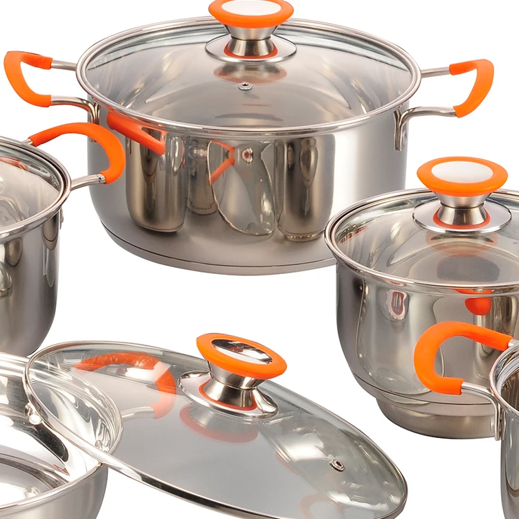 High Quality Non Stick Hard Anodized Cookware Set Large Soup Pot Chef Cookware Sets