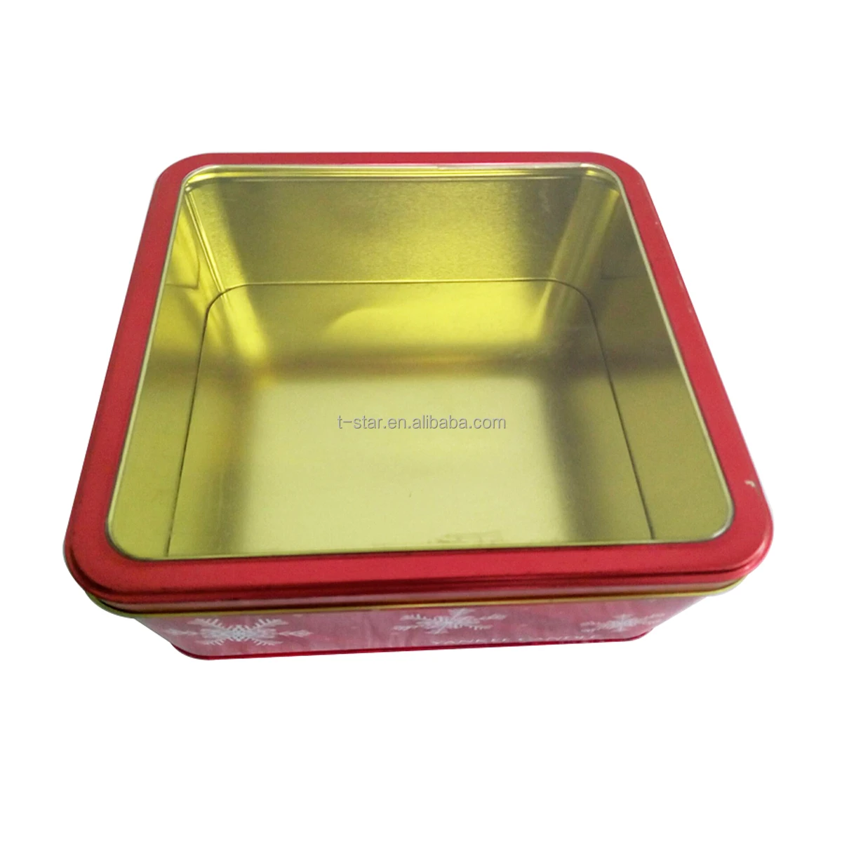 Food Grade rectangle tin candy boxes with window