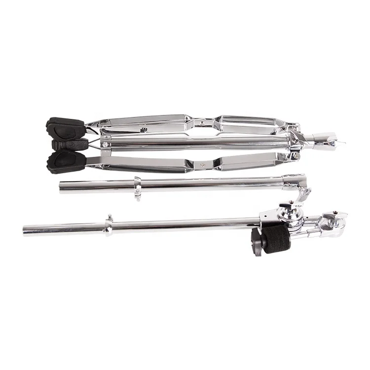 Cymbal Stand Straight & Cymbal Stand Double Braced Legs Height & Angle Adjustable Drum-kit Cymbal Support Rack