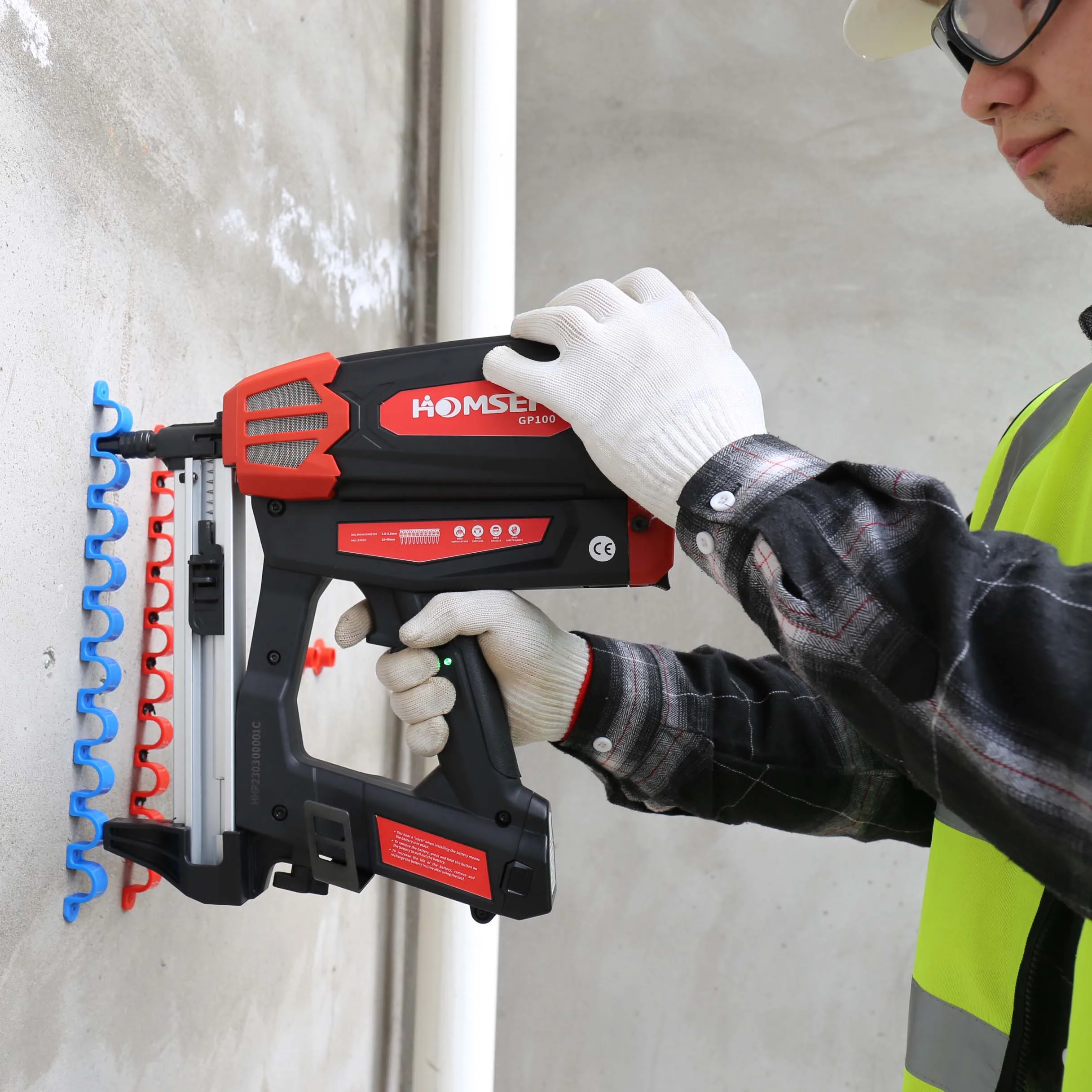 Cordless  Gas Mounting  Gun fuel cell nailers construction tools with multi-function nozzle