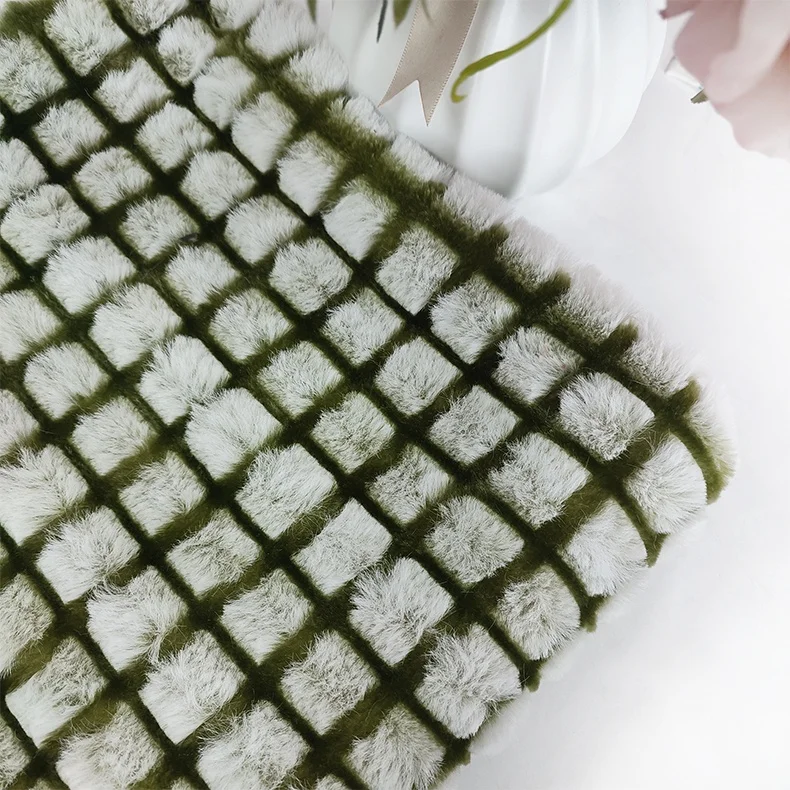 Factory Custom Direct Back Printing Faux Fur Fabric With Cut 10 mm Pile Design