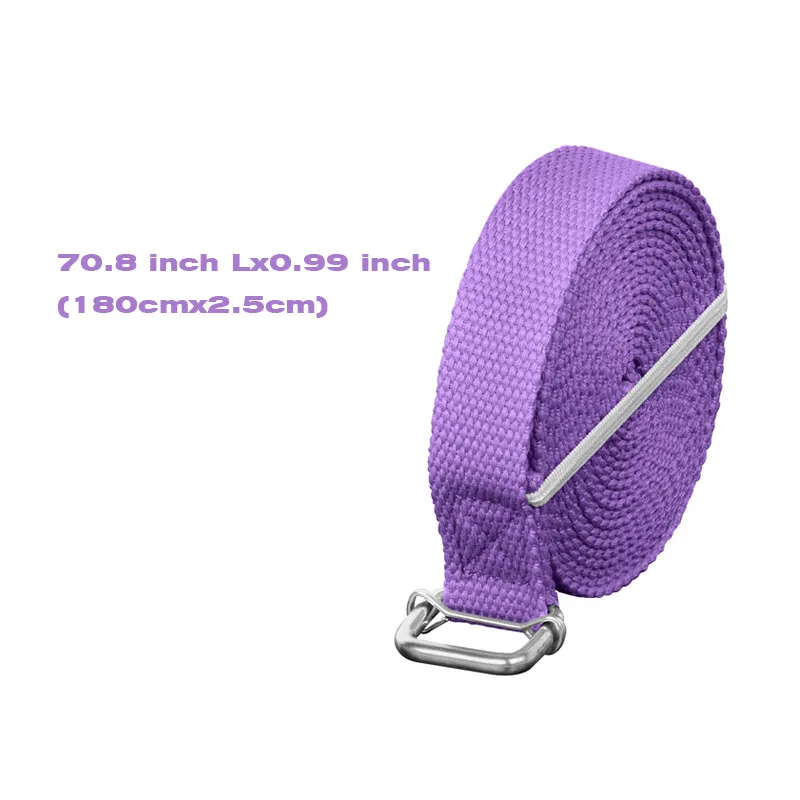 Yoga Bands for Stretching with Extra Safe Adjustable D-Ring Buckle Polyester Yoga Strap