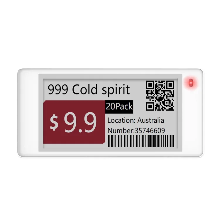 2 66 дюймовый Интеллектуальный ценник Цифровой Беспроводной Электронный Ценник epaper eink дисплей для систем