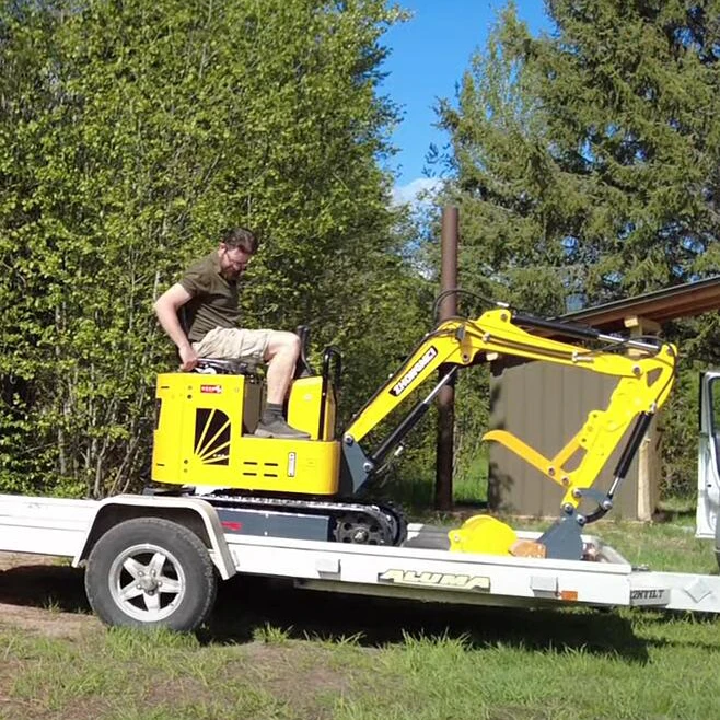 Garden Small Crawler Digger Orchard 1.2T Clamshell Shovel Excavator Agricultural 1ton Mini Compact Excavator