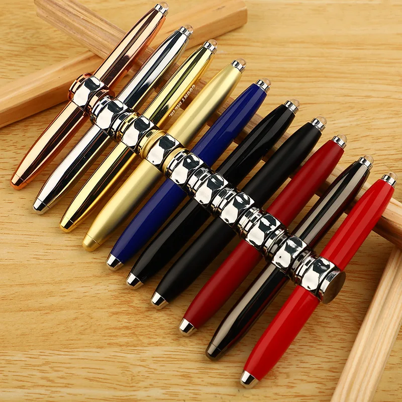 2021 Multi Functional Fingertip Gyro Pen Reduce Pressure Stylus Fidget Ballpoint Pens With Led Light