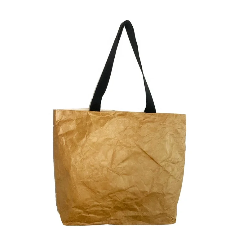 New Arrival Custom Logo Printed Fabric Inside The Canvas Tote Bag Washable Women Tyvek Shopping Bag