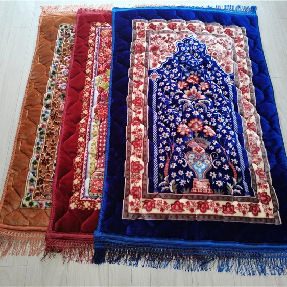 Luxury arabic  soft thick islam mini  kids baby prayer mat