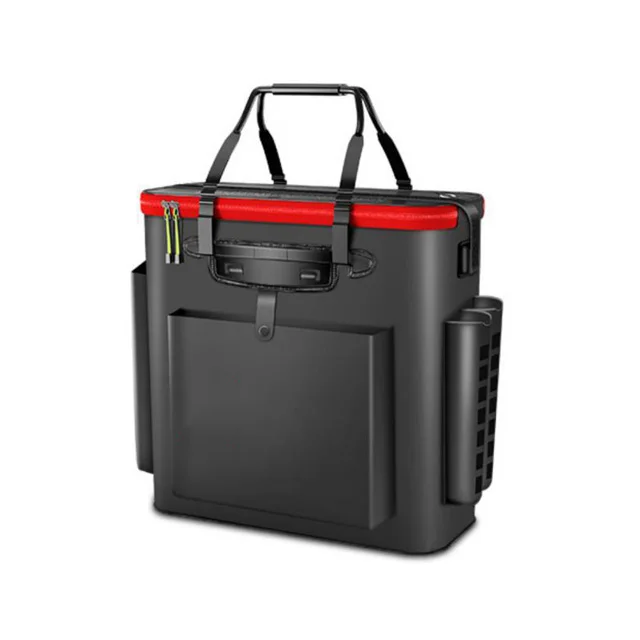 Custom Fishing Bag Waterproof Bait Bucket Fish Box Multifunction EVA Fishing Gear Lure Boxes Tackle Cases with Zip Lock