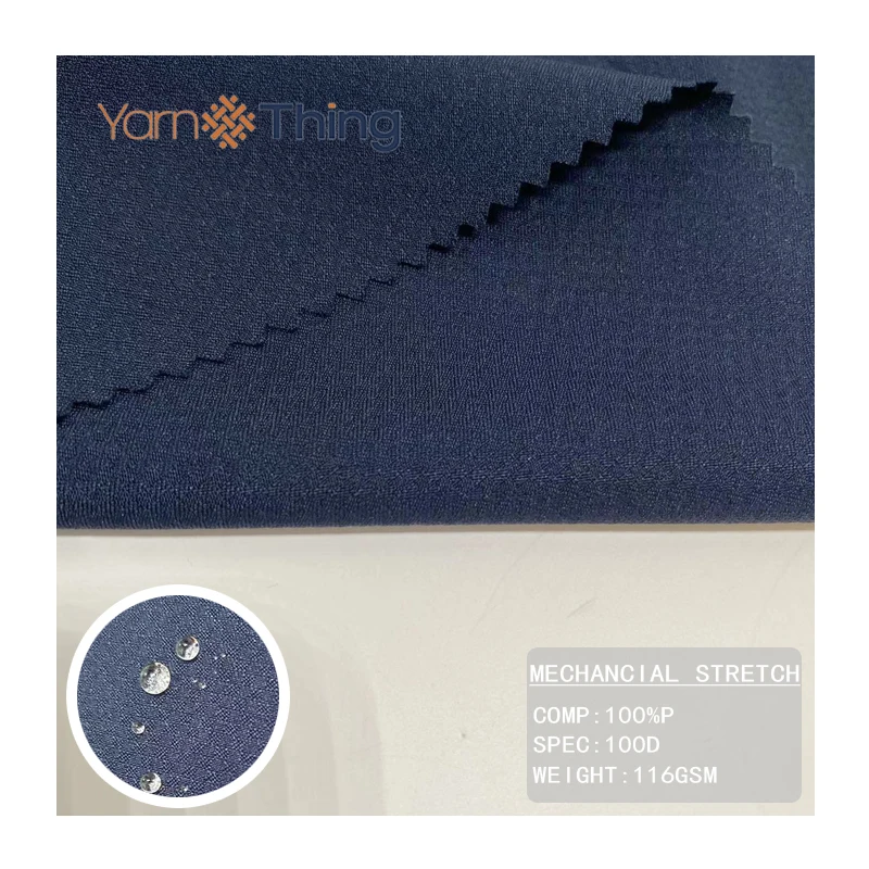 Hot sale 100D 100%Ployester Mechanical Stretch Fabric Ripstop GRS for Jacket Outdoor Coat