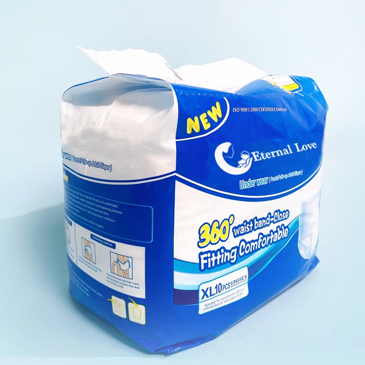 Old People Geriatric Disposable Incontinence Underwear Unisex Adult Diapers for Free