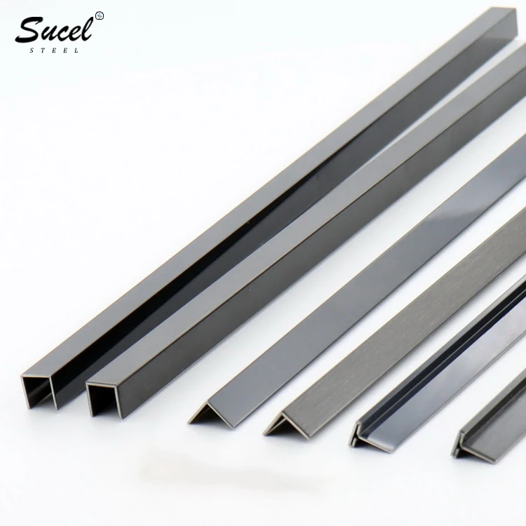 Sucel Steel Factory Directly Foshan Supplier V-Grooving Or Grooving Stainless Steel Decorative Edging Tiles Strip