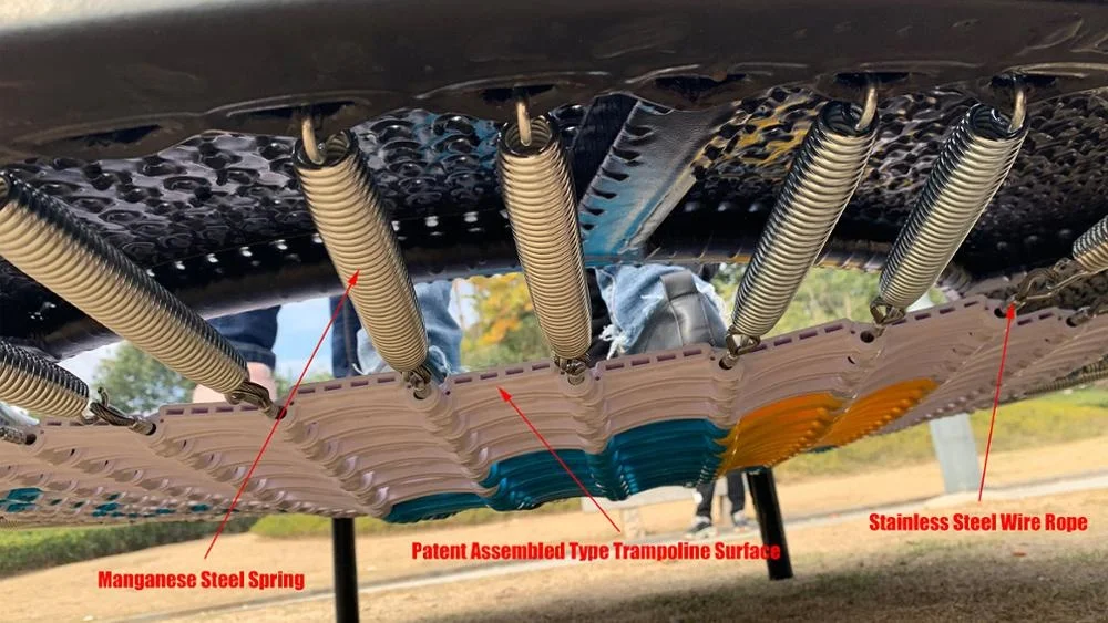 Outdoor in Ground Trampoline with New Type Inground Trampoline Surface Children and Adults without Protective Net QZOP-BC003