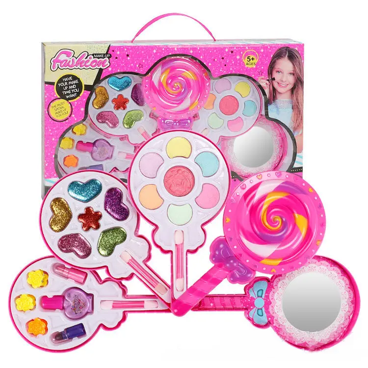 Girls Pretend Playing Cosmetics Set Complete Professional Makeup Princess Play Kid Make Up Kids Toys