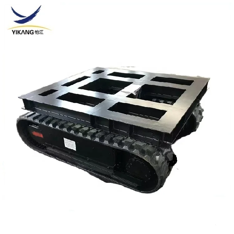 China factory custom Rubber Track Undercarriage with middle structural Platform for Crawler Mini spider lift Robot Vehicle