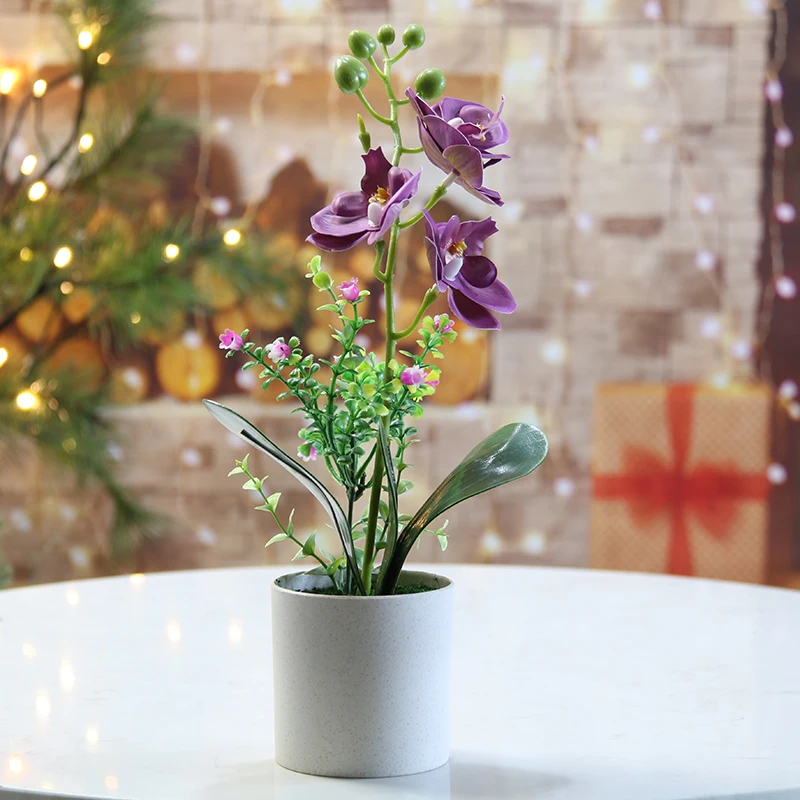 faux butterfly orchid phalaenopsis flower pot