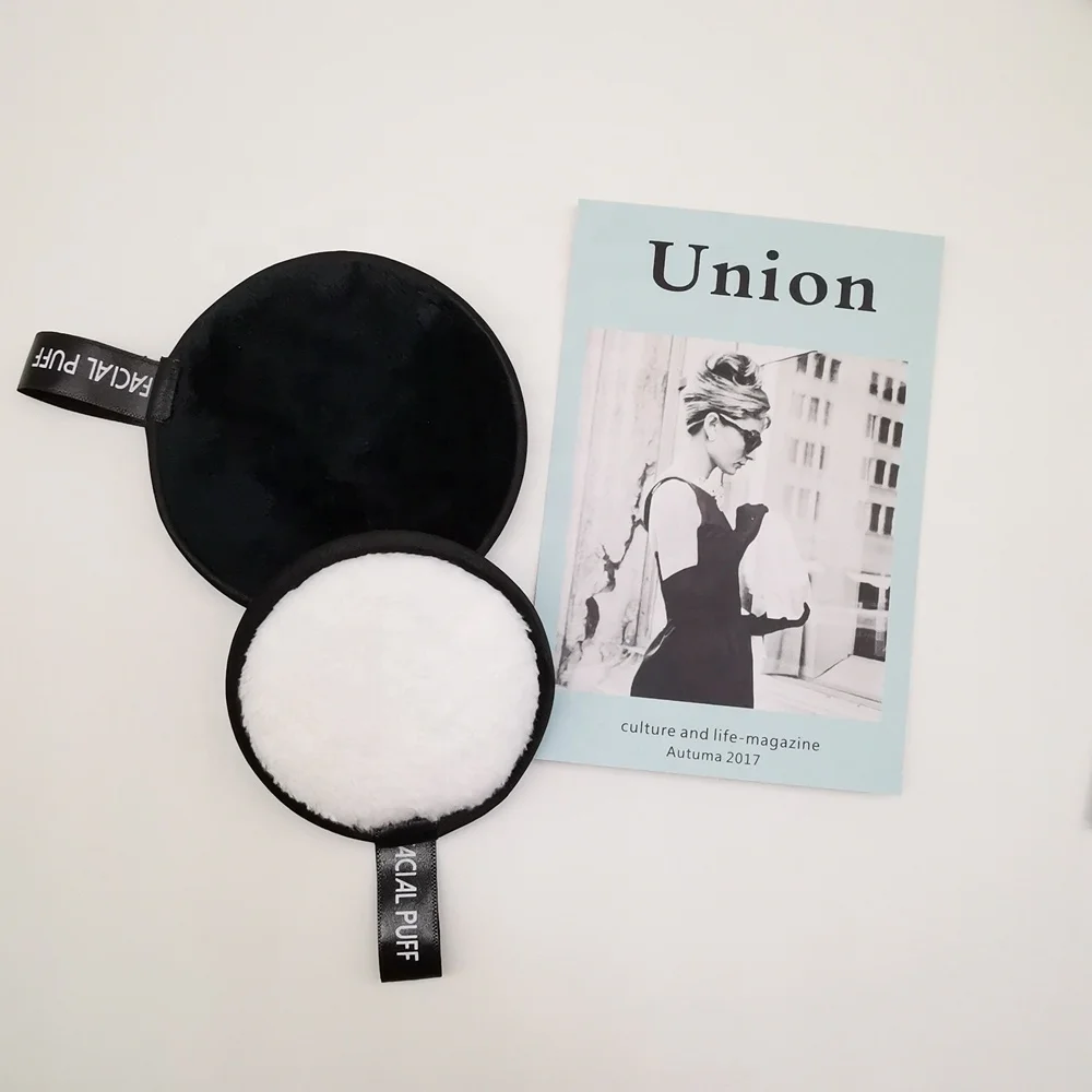 Wholesale Private Label Washable Microfiber Facial Makeup Remover Towel Pad