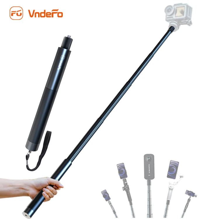Lightweight Aluminum Extendable Selfie Sticks Compact Design Portable Extension Handle Grip Adjustable Pole Monopod Tripod