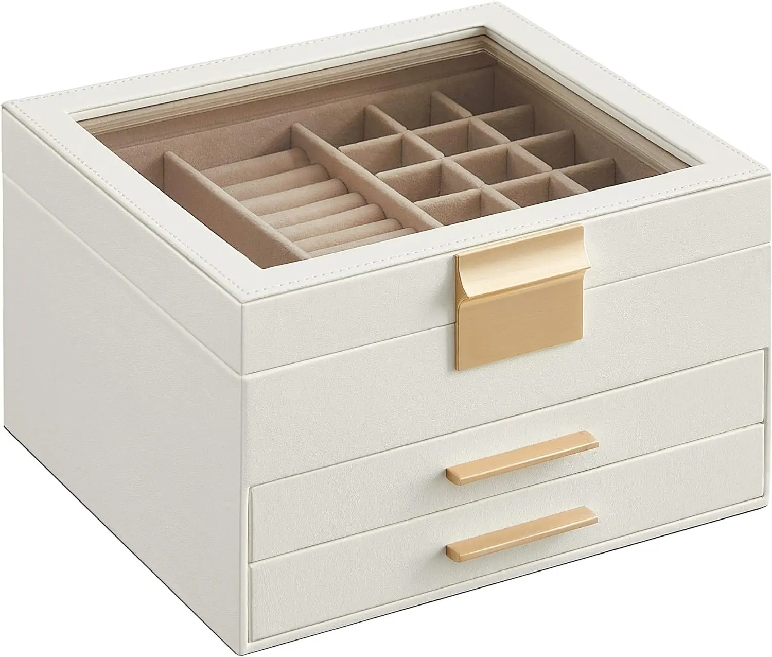 WOODEN Jewelry Box Jewelry Display Case Jewelry Organiser with Drawers