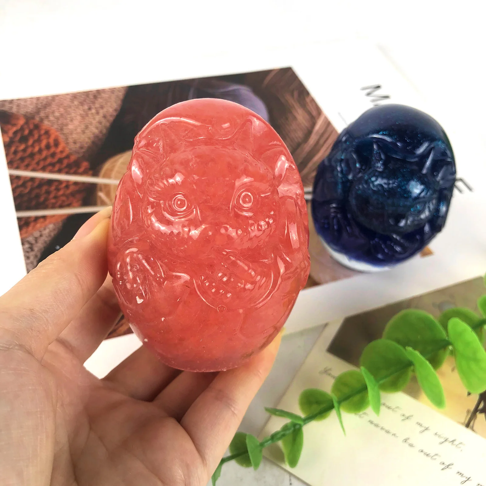 A8628 Dragon egg with horns Dragon baby resin silicone mold diy candle plaster home decor ornaments