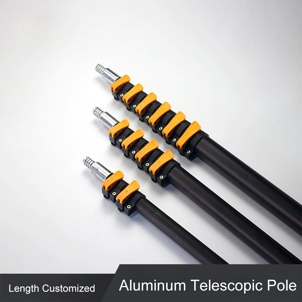 Multi Size Telescopic Heavy Duty Aluminum Pole Carbon Fiber Extensional handle