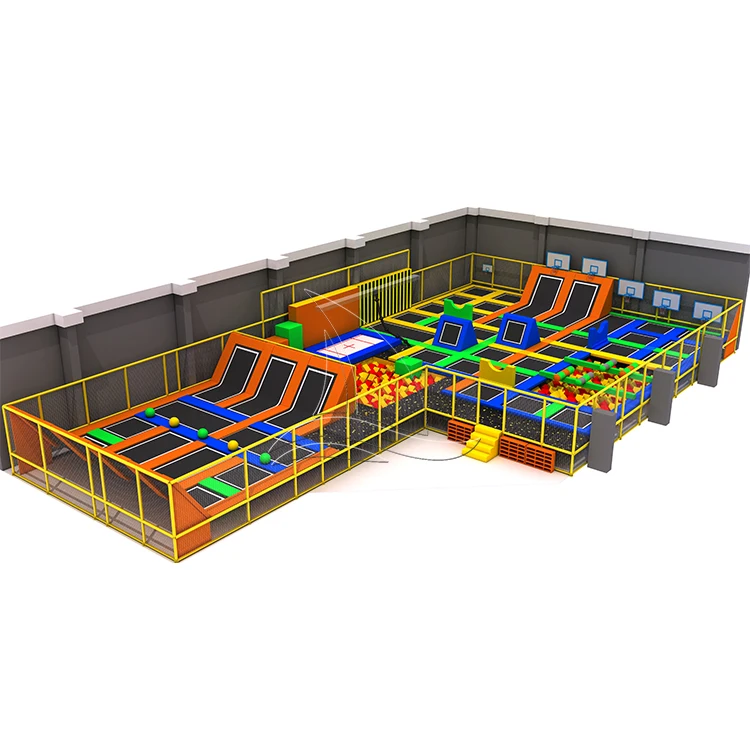 Professional customized colorful customized trampoline park indoor playground for kids and adults for sale
