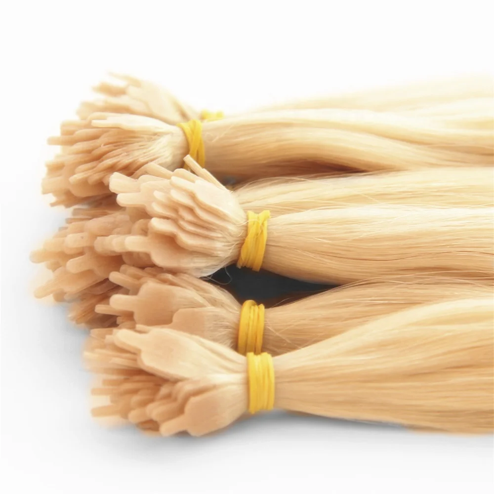 Full Cuticle Aligned Y Tip Human Keratin Hair Fan Tip Hair Extensions