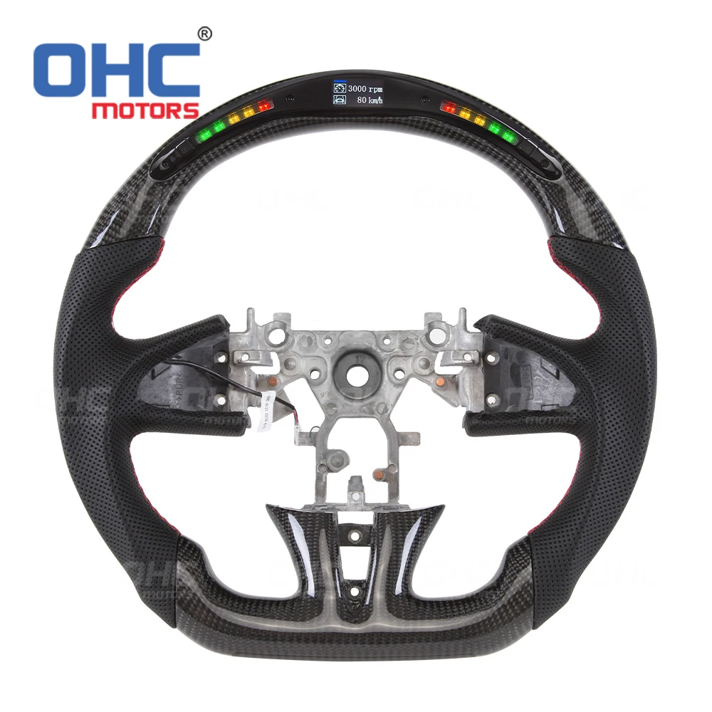 Factory Custom Steering Wheel fit for infinity Infiniti g35 g37 G37S q50 q60 Sedan Coupe exhaust LED Carbon Fiber Steering Wheel