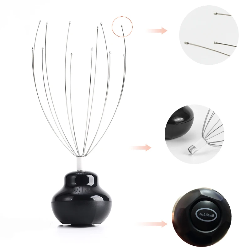 
Chinese Cheap Stress Release Personal Handy Steel Octopus Spider Wire Hair Scalp Head Massager 