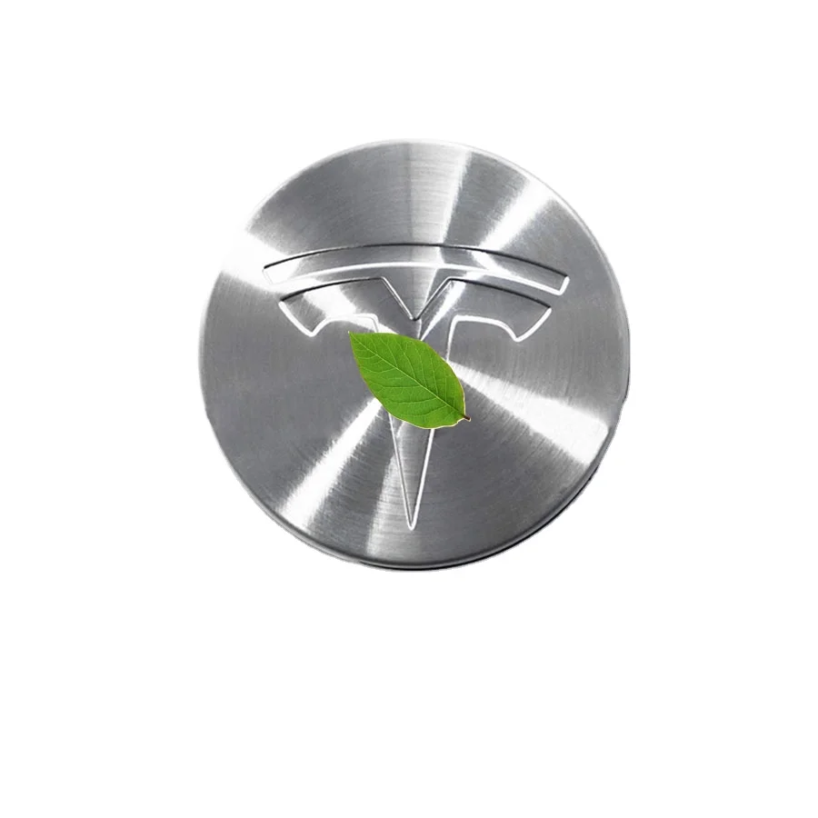 4Pcs/Set Chromed Aluminum Hub Cover Wheel Center Caps For Tesla Model 3 S X Y All 2.22 Inch Wheel Hub