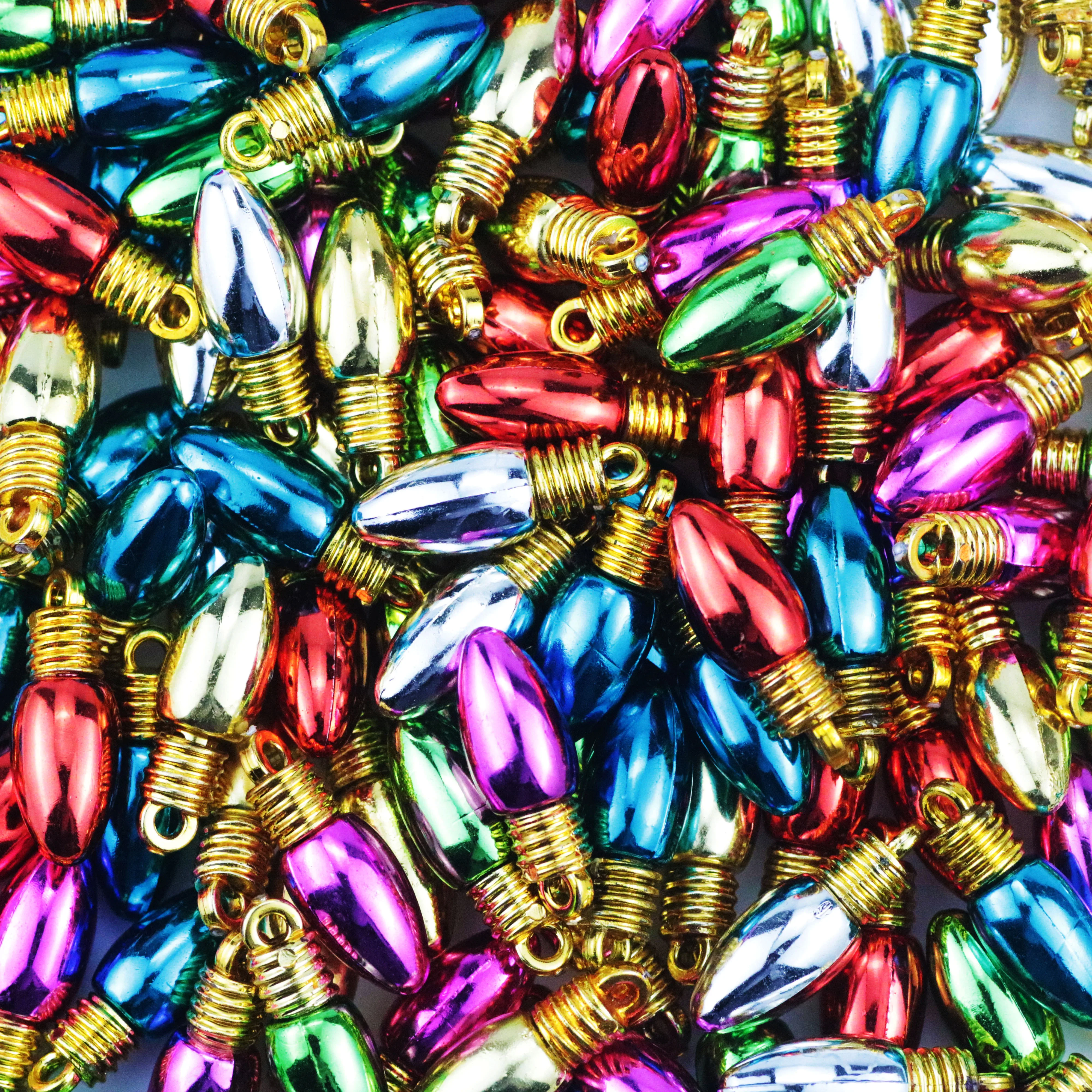 Colorful Christmas Lamp Bulb for Slime Filler Clay Crafts
